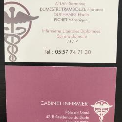 Infirmier Vayres Dumestre Florence, Duchamps Elodie, Atlan Sandrine, Pichet Veronique