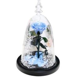 Rose eternelle la belle et la bête bleue