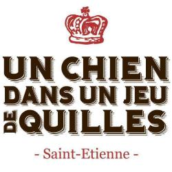 Un Chien Dans Un Jeu De Quilles
