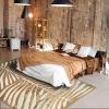 Tapis beige moelleux 160x230 cm Feuille de cocotier, parfait pour délimiter les espaces d'une pièce, au salon, ou pour votre chambre à coucher.