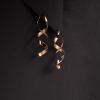 Paire de boucles d'oreilles en or jaune 18k Spirales. Réalisée à la main à Strasbourg dans notre bijouterie joaillerie.