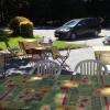 La terrasse ombragée à ces débuts