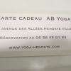 Carte CADEAU AB Yoga ....offrez du bien être avec 3 séances à 30 €!!!