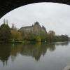 L'Abbaye depuis le pont sur la Sarthe. 