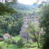 L'abbaye :vue prise de la chapelle Notre dame de Lorette 