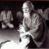 Morihei Ueshiba, fondateur de l'Aïkido, à 85 ans