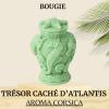 La bougie 100% naturelle: Trésor caché d'Atlantide. Fabriqué main artisanalement avec de la cire 100% végétale de colza sans palme ni paraffine. Cette magnifique bougie est non toxique, non polluante. éco-responsable, zéro déchets.