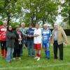 Rencontre des anciens du TAF et de l'ESTAC en mai 2016 (match du souvenir Arsène ATTOUG) contre l'équipe de Villeneuve l'Archevêque, avec le Président du TAF Marc EULLAFFROY à droite de la photo
