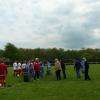 Rencontre des anciens du TAF et de l'ESTAC en mai 2016 (match du souvenir Arsène ATTOUG) contre l'équipe de Villeneuve l'Archevêque, avec au centre de la photo, le Président du TAF Marc EULLAFFROY et le Président de l'ASVA Michel SZELAG