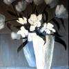 acrylique en relief sur toile 50 x 70 les 2 vases