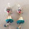 Boucles d'oreille métal et pâte fimo