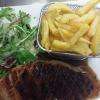 Magret de canard, frites, salade