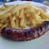 Assiette saucisse artisanale et frites