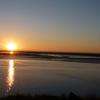 Soleil levant sur le bassin.