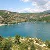 la petite plage de Bauduen et l'extrémité sud du lac