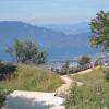 Petit chemin longeant le site