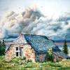 Buron vers la tuillère: huile sur toile