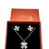 Parure florale en argent