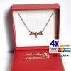 Collier Libellule en 2 ORS 18 kt, Or blanc et Or rose