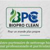 Face de la carte de visite BioPro Clean entreprise de nettoyage bio à Bayonne Anglet Biarritz Bidart et environs au pays Basque et dans le sud des Landes