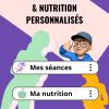 Aperçu de l’espace de suivi personnalisé BMG Coaching Online. Chaque client accède à ses séances, sa nutrition, ses objectifs et ses retours, dans un format simple, motivant et 100 % à distance.