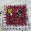 Fev 2013 Leur tarte aux framboises avec un nappage de crème aux pistaches .Un délice!