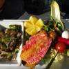 Salade poulpe tartine de rouget