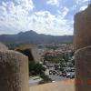 Vue sur le parking et la ville nouvelle de Calvi ( depuis la citadelle) 