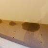 Taches d'humidité sur le fond de la banquette 