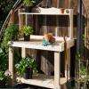 Jolie table de travail : Table de jardinage - Table de cuisine d'extérieur - Table de bricolage - Table pour Barbecue - Table d'appoint - Etabli - Comptoir ...