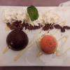 Marquise au chocolat et sa clémentine givrée