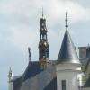 Le clocher de la chapelle recouvert de feuille d'or