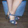 Bleu Bleu pour cette sandales de femme
