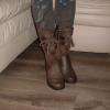 Bottes mi-mollet avec laçage devant/ Tout en cuir