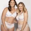 Collection lingerie femmes rondes Josy en coloris blanc.