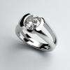 Solitaire "Open" diamant en or blanc