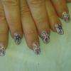 Nouvelle création de mai 2016. Gel, french stamping et strass.