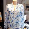 Bomber imprimé bleu, boutique Cliona à Moulins (03)
