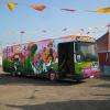 Le CREA'Bus notre scène itinérante (bus transformé en salle de spectacles, jauge 40 personnes)