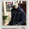 chemise denim leger, manches longues retroussantes