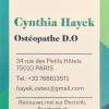 Osteopathe Paris 10 - carte de visite