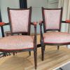 Fauteuils à la reine, tissu Lelièvre