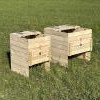 Composteur en bois naturel en 200 et 400L