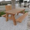 Table pique-nique en bois naturel