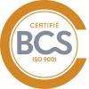 Logo orange clémentine pour la Certification Iso 9001 de la société indépendante BCS Certification.