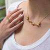 Desidero - Collection Flora - Bague et collier triple vermeil
