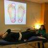 exercices pratiques en formation de réflexologie intégrale par Pierre-André FAUTRIER à dien chan institute - Cursus Métier - Travail des zones réflexes sur les pieds