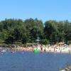 Baignade à l'étang de St Estèphe, près du camping