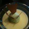 Panacotta de pommes avec sorbet pomme grany