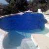 piscine avec balneo realisée sur un rocher a trinite de porto vecchio par un artisan reference Eco Travaux Corse